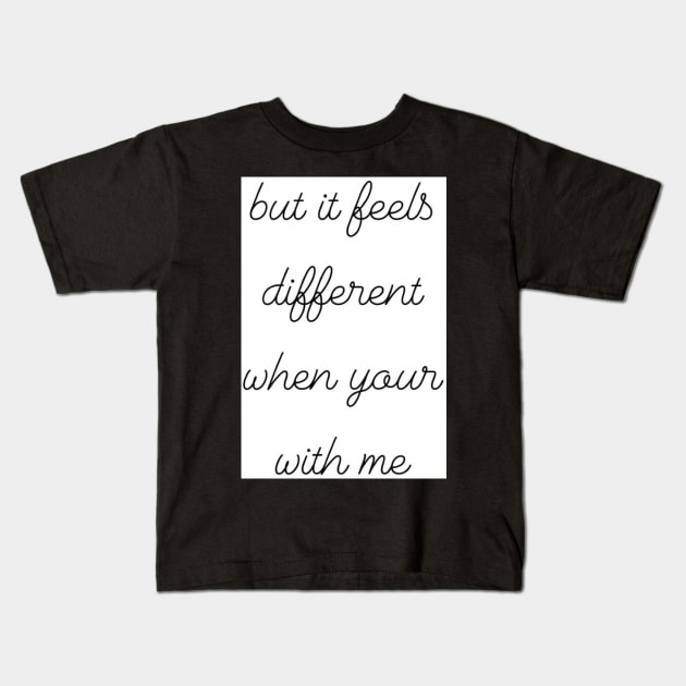 Heartbreak Weather Lyric Design Kids T-Shirt by BlossomShop